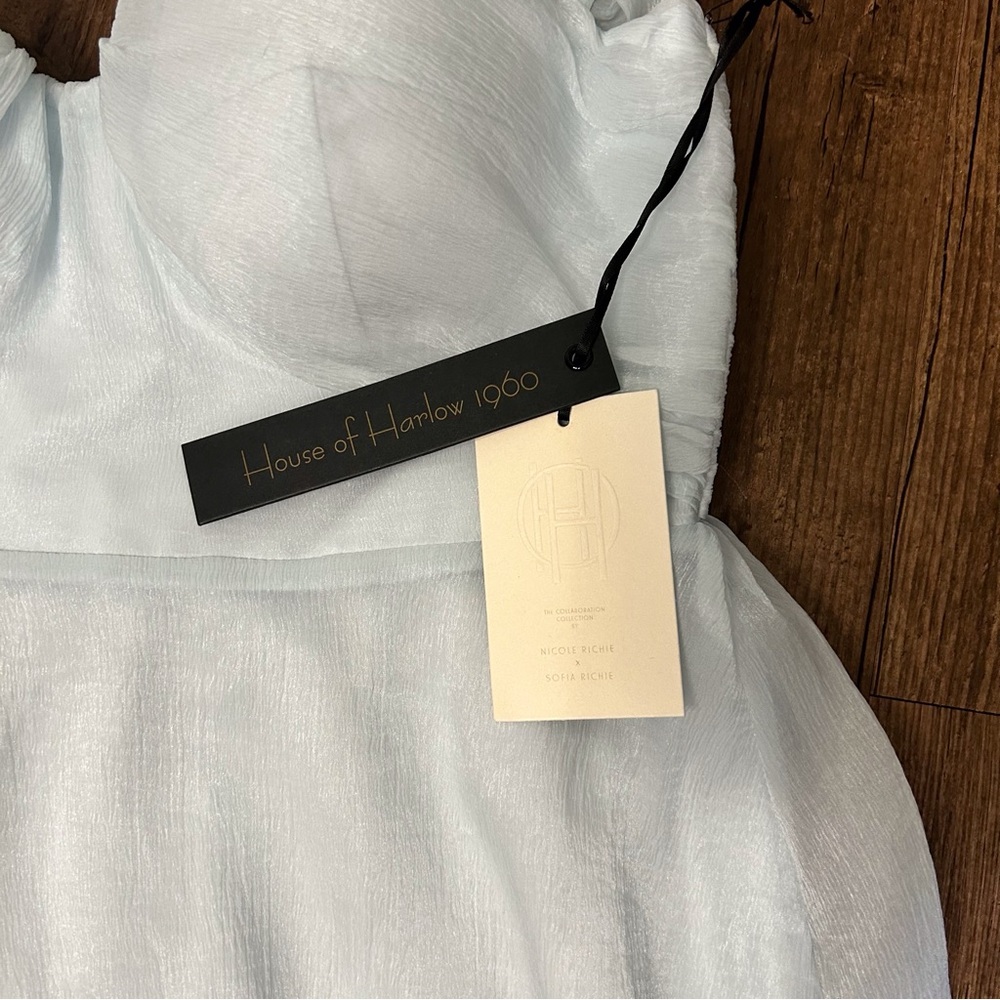 House Of Harlow 1960 NWT Off Shoulder Sheer Sleeve Burna Mini Dress - Picture 13 of 13